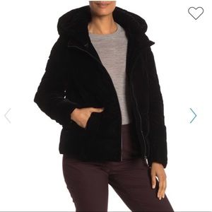 Calvin Klein Velvet Hooded Jacket NWT